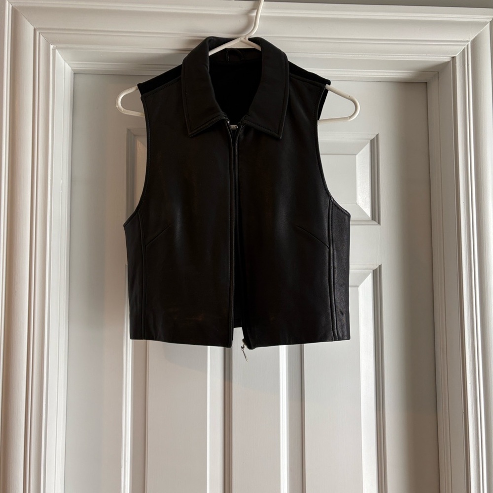 Siena Studio “Like Buttah” Black Leather Vest - excellent condition, size s/m